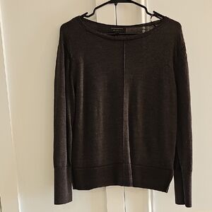 Banana Republic Dark Brown Crew Neck Sweater 100% Merino Wool M